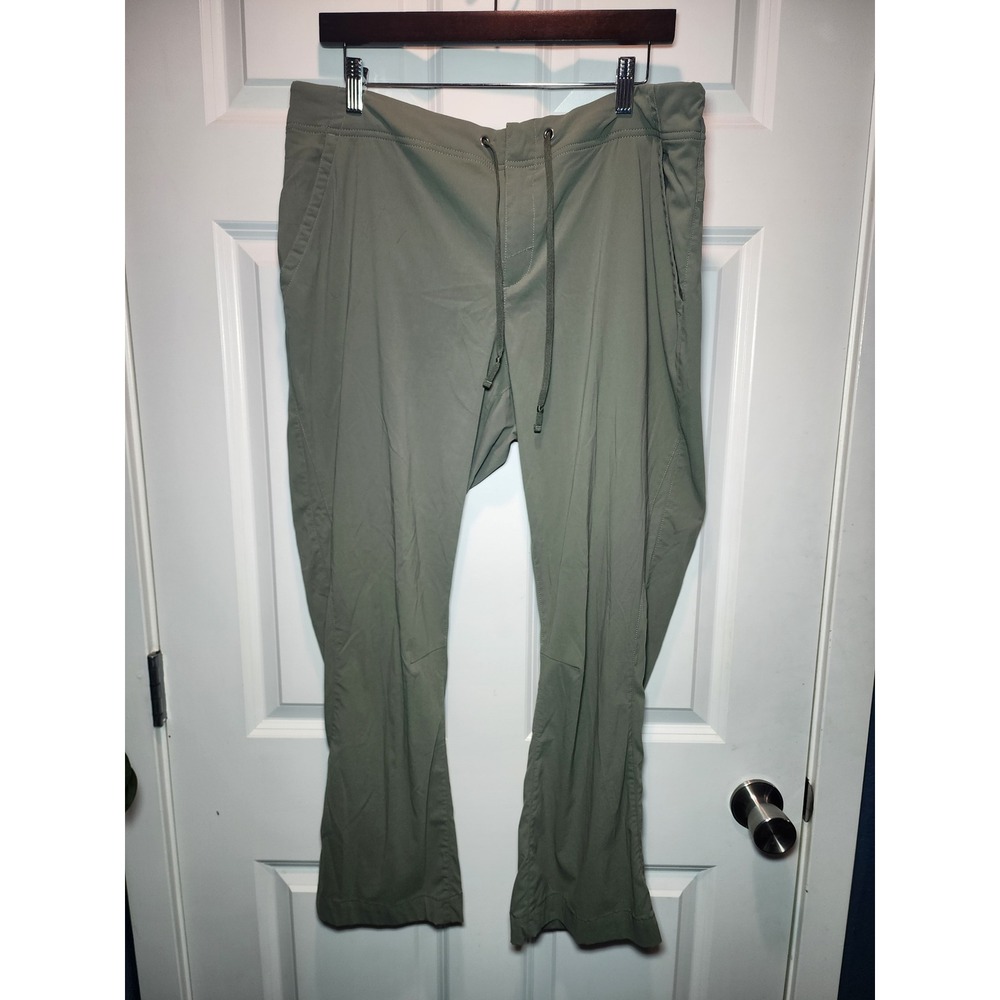 Columbia Omni-Shield Hiking Pants Womens 16W Green Straight Leg Outdoor Trousers